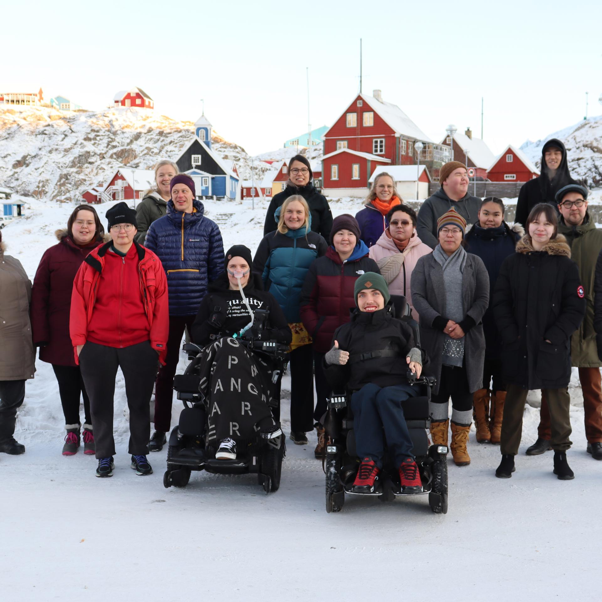 Deltagere til Nordisk Unge Møde, hvor unge med handicap fra Norge, Danmark og Grønland blev samlet til vidensudveksling