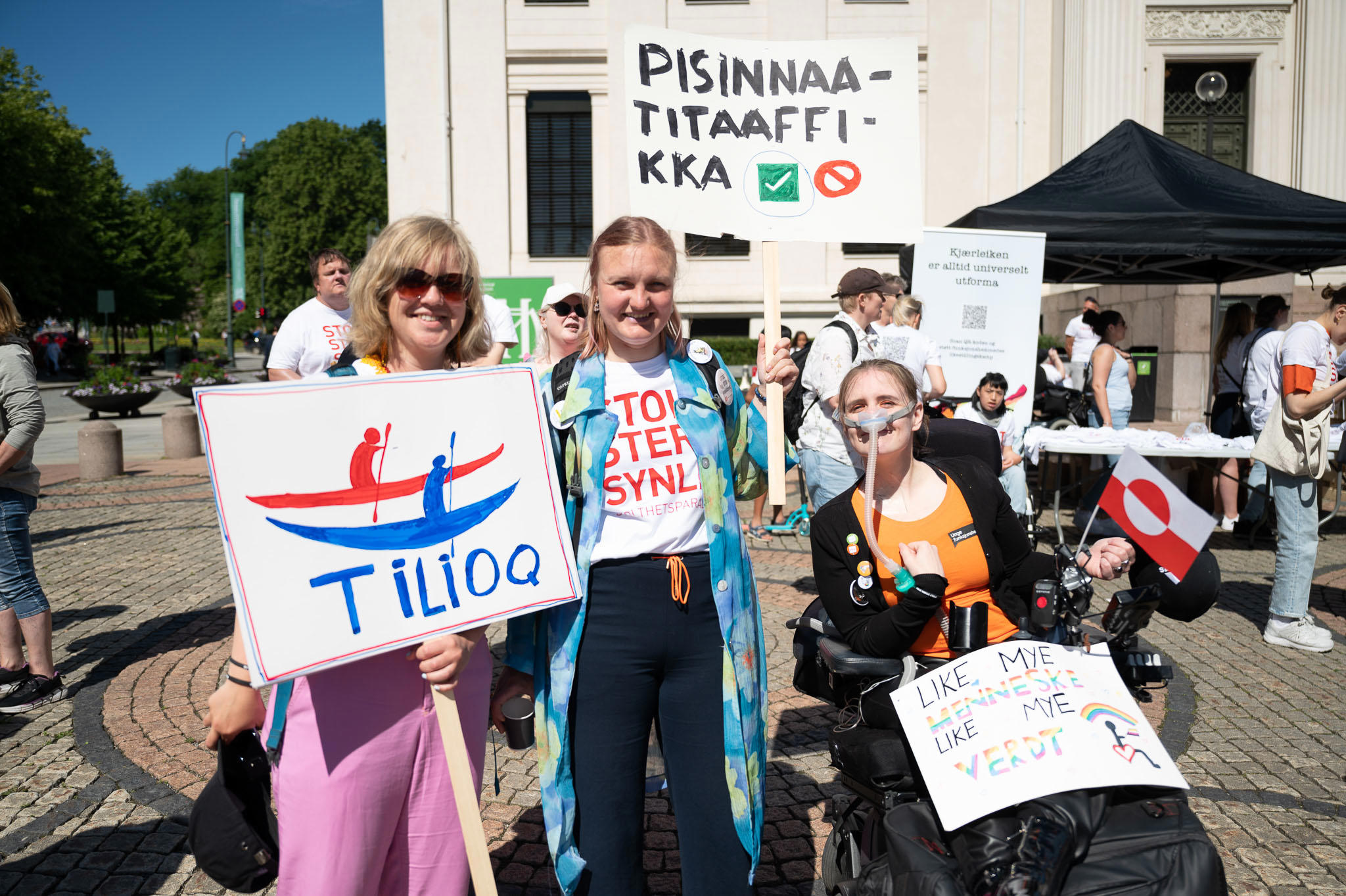 Repræsentanter fra Tilioq og organisationspartner under Disability Pride i Oslo i 2022. 
