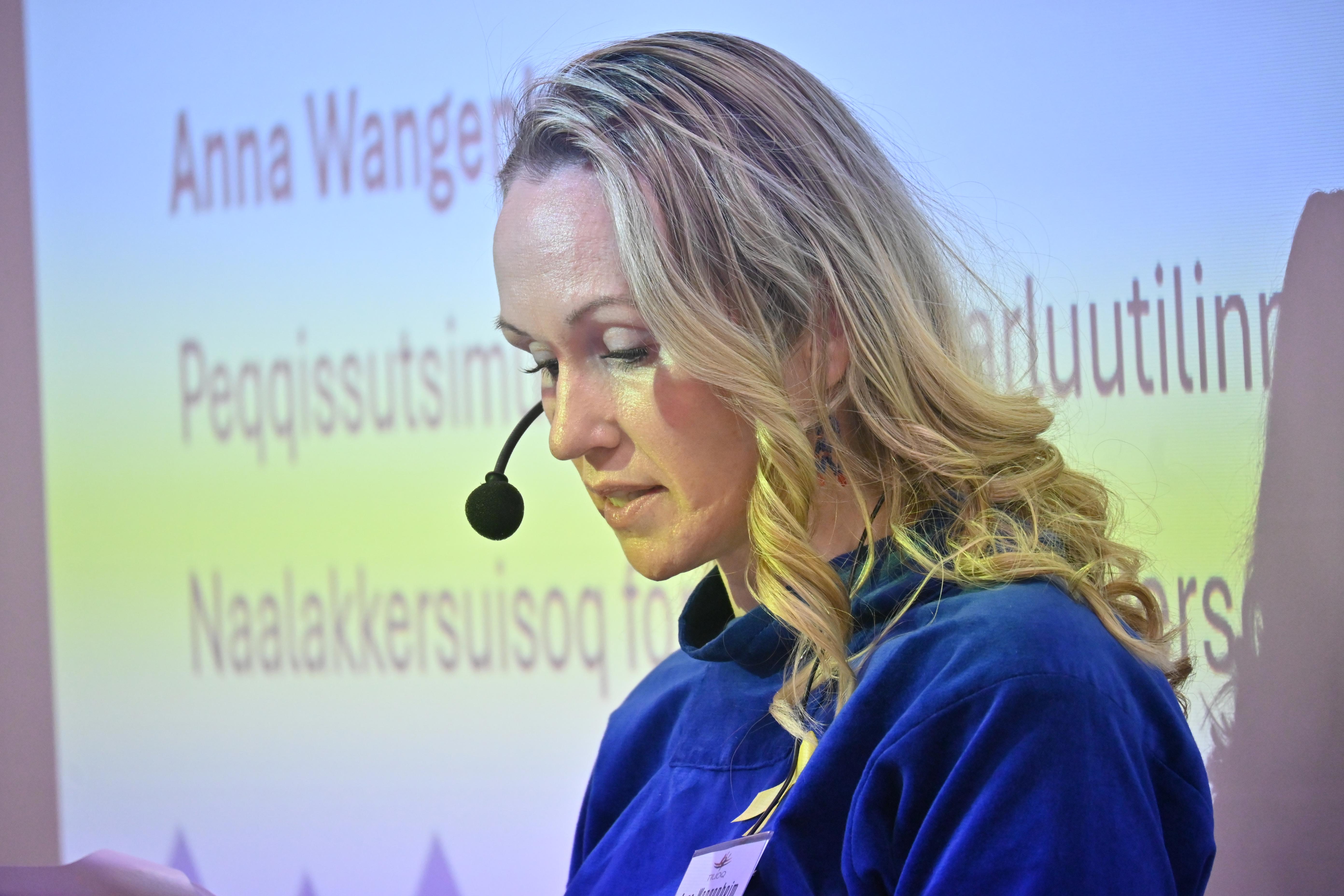 Naalakkersuisuoq for sundhed og personer med handicap Anna Wangenheim til Tilioqs konference 2026.